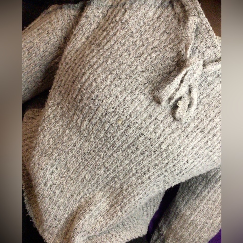 Gray crop top hoodie